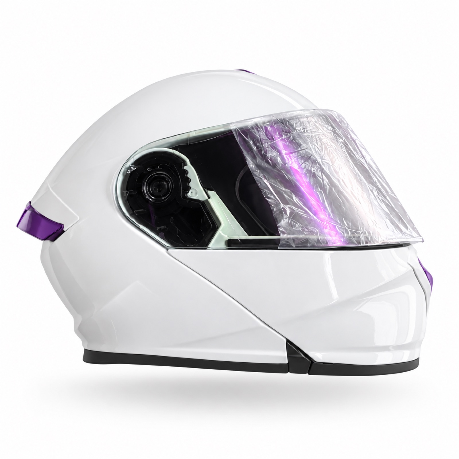 Casco modular XVEX NP-900 acabado blanco / morado